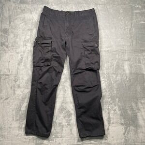 Levi Strauss Mens Cargo Pants Dark Gray W32 L32 Relaxed Fit Cotton Utility